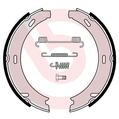 Bremsbackensatz, Feststellbremse Hinterachse Brembo S 50 507 von Brembo