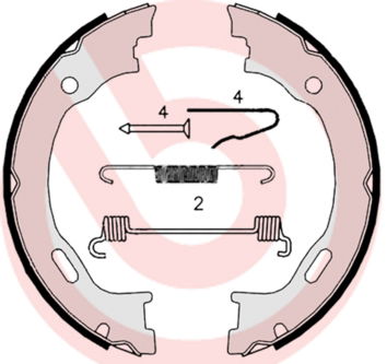 Bremsbackensatz, Feststellbremse Hinterachse Brembo S 50 515 von Brembo