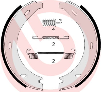 Bremsbackensatz, Feststellbremse Hinterachse Brembo S 50 517 von Brembo