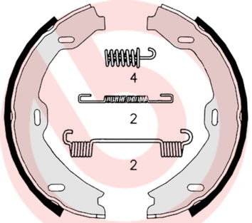 Bremsbackensatz, Feststellbremse Hinterachse Brembo S 50 518 von Brembo