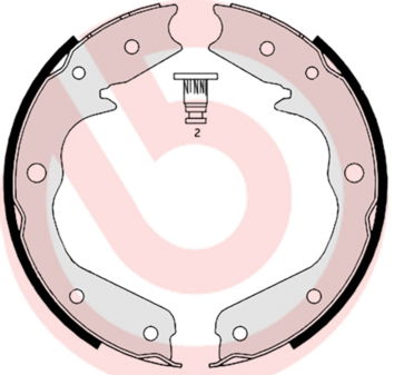 Bremsbackensatz, Feststellbremse Hinterachse Brembo S 59 527 von Brembo