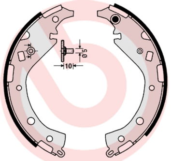 Bremsbackensatz Hinterachse Brembo S 83 549 von Brembo