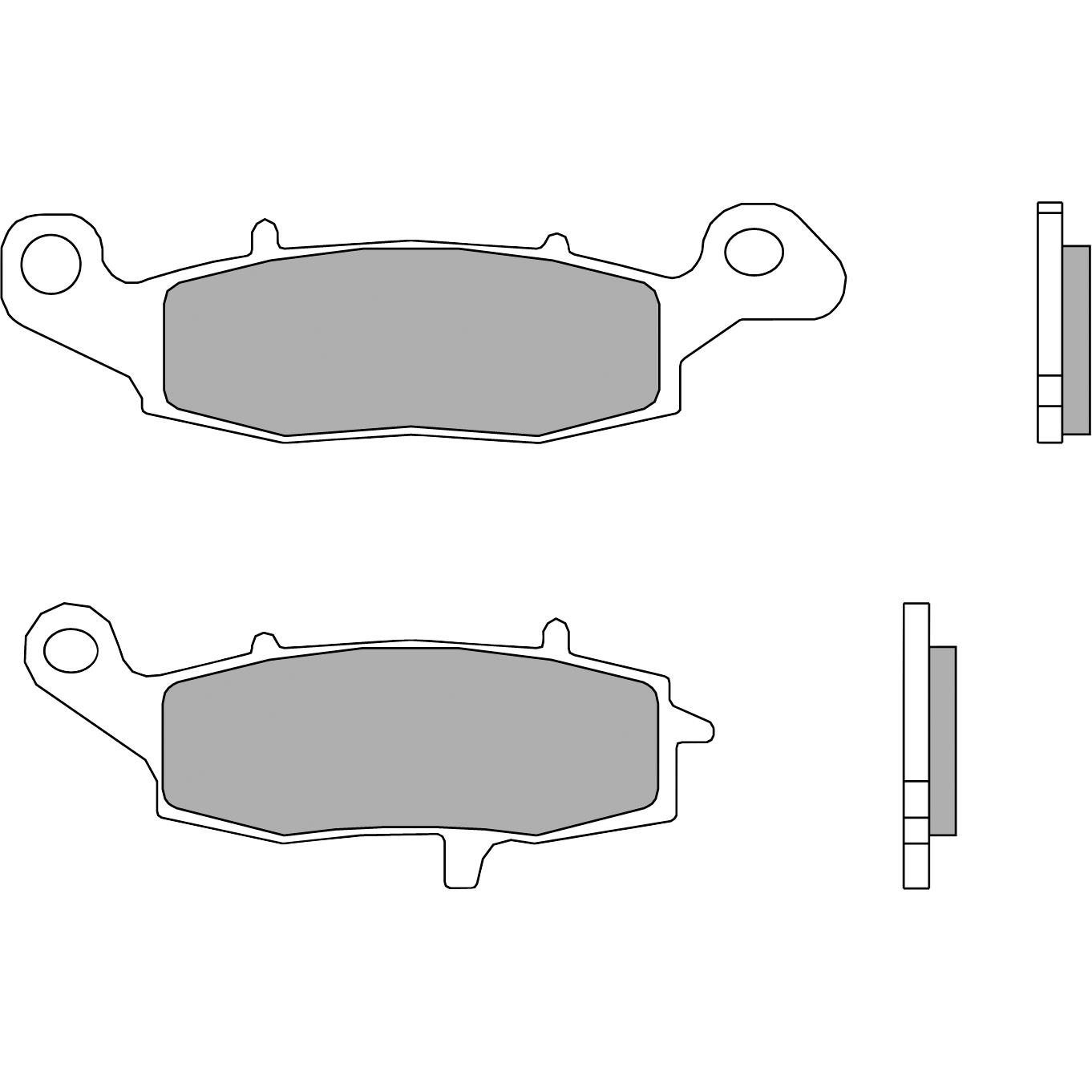 Brembo Bremsbeläge organisch 07KA19.07  133,5/109,2x37,4/44,4x8,3mm von Brembo