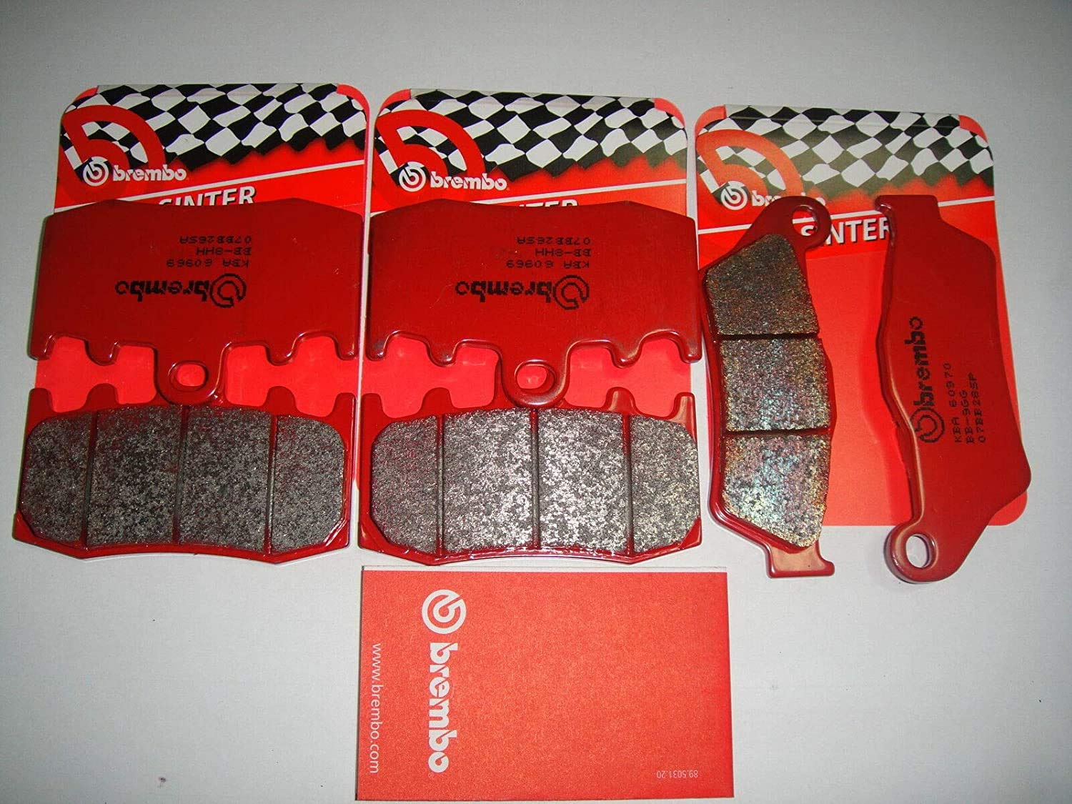 Bremsbeläge vorne + hinten Brembo R 1200 GS/ABS/Adventure 2004 2005 2006 2007 2008 2009 2010 2011 2012 Sinter Rot von Brembo