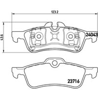 Bremsbelagsatz BREMBO P 06 032, Hinten von Brembo