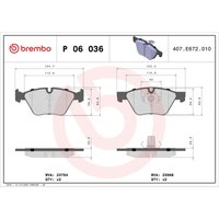 Bremsbelagsatz BREMBO P 06 036, Vorne von Brembo