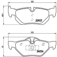 Bremsbelagsatz BREMBO P 06 038, Hinten von Brembo