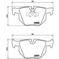 Bremsbelagsatz BREMBO P 06 039, Hinten von Brembo