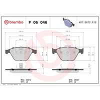 Bremsbelagsatz BREMBO P 06 046, Vorne von Brembo