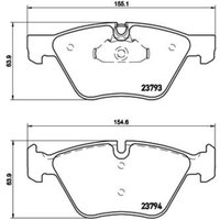 Bremsbelagsatz BREMBO P 06 057, Vorne von Brembo