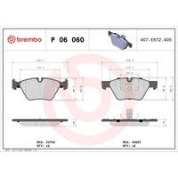 Bremsbelagsatz BREMBO P 06 060, Vorne von Brembo