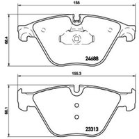 Bremsbelagsatz BREMBO P 06 074, Vorne von Brembo