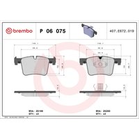 Bremsbelagsatz BREMBO P 06 075, Vorne von Brembo