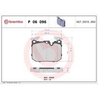 Bremsbelagsatz BREMBO P 06 096, Vorne von Brembo