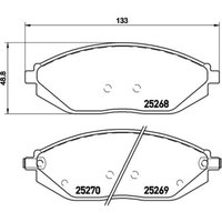 Bremsbelagsatz BREMBO P 10 054, Vorne von Brembo