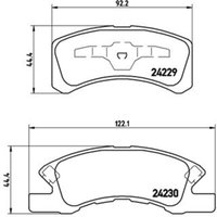 Bremsbelagsatz BREMBO P 16 011, Vorne von Brembo