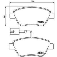 Bremsbelagsatz BREMBO P 23 085, Vorne von Brembo