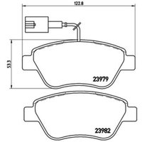 Bremsbelagsatz BREMBO P 23 108, Vorne von Brembo