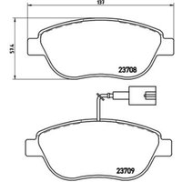 Bremsbelagsatz BREMBO P 23 137, Vorne von Brembo