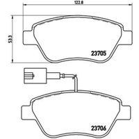 Bremsbelagsatz BREMBO P 23 141, Vorne von Brembo