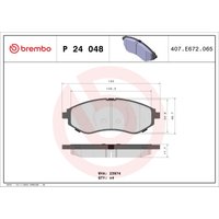 Bremsbelagsatz BREMBO P 24 048, Vorne von Brembo