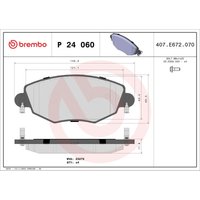 Bremsbelagsatz BREMBO P 24 060, Vorne von Brembo