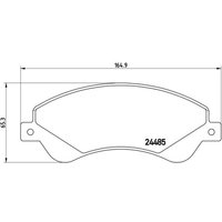 Bremsbelagsatz BREMBO P 24 065, Vorne von Brembo