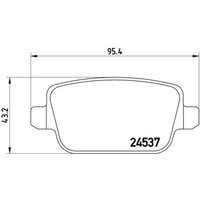 Bremsbelagsatz BREMBO P 24 075, Hinten von Brembo