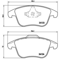 Bremsbelagsatz BREMBO P 24 076, Vorne von Brembo