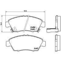 Bremsbelagsatz BREMBO P 28 024, Vorne von Brembo