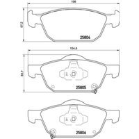 Bremsbelagsatz BREMBO P 28 076, Vorne von Brembo