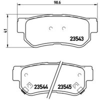 Bremsbelagsatz BREMBO P 30 014, Hinten von Brembo