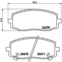 Bremsbelagsatz BREMBO P 30 032, Vorne von Brembo