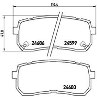 Bremsbelagsatz BREMBO P 30 035, Hinten von Brembo