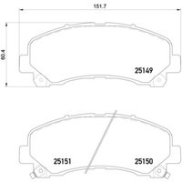 Bremsbelagsatz BREMBO P 34 007, Vorne von Brembo