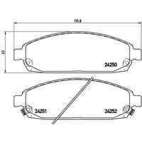 Bremsbelagsatz BREMBO P 37 010, Vorne von Brembo