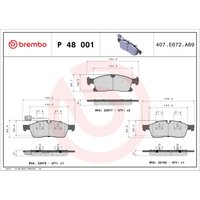 Bremsbelagsatz BREMBO P 48 001 von Brembo