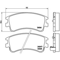 Bremsbelagsatz BREMBO P 49 032, Vorne von Brembo