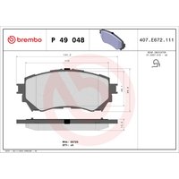 Bremsbelagsatz BREMBO P 49 048, Vorne von Brembo