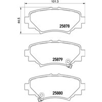 Bremsbelagsatz BREMBO P 49 049, Hinten von Brembo