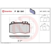 Bremsbelagsatz BREMBO P 50 041, Vorne von Brembo