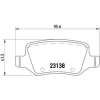 Bremsbelagsatz BREMBO P 50 058, Hinten von Brembo