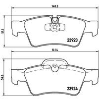 Bremsbelagsatz BREMBO P 50 064, Hinten von Brembo