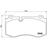 Bremsbelagsatz BREMBO P 50 074, Vorne von Brembo