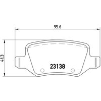 Bremsbelagsatz BREMBO P 50 090, Hinten von Brembo