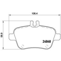 Bremsbelagsatz BREMBO P 50 091, Hinten von Brembo