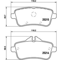 Bremsbelagsatz BREMBO P 50 101, Hinten von Brembo