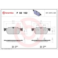 Bremsbelagsatz BREMBO P 50 102, Vorne von Brembo