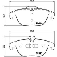 Bremsbelagsatz BREMBO P 50 104, Hinten von Brembo