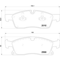 Bremsbelagsatz BREMBO P 50 109, Vorne von Brembo